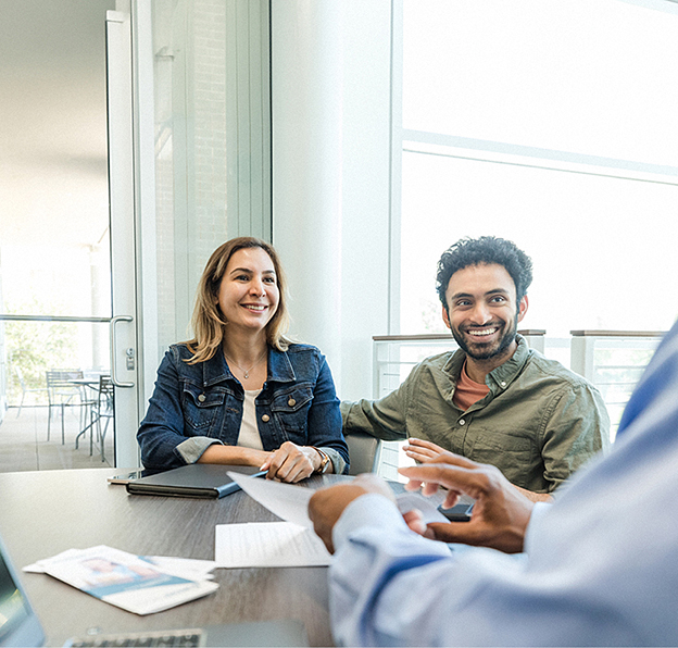 Image of man and woman in a meeting