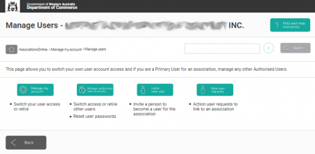 AssociationsOnline Manage Users