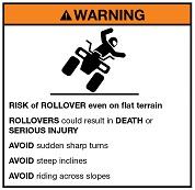 Quad bike safety label