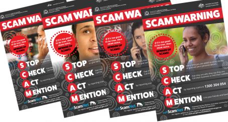 Scam poster for Aboriginal communitites