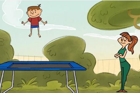 Jump on it - trampoline safety. Supervise
