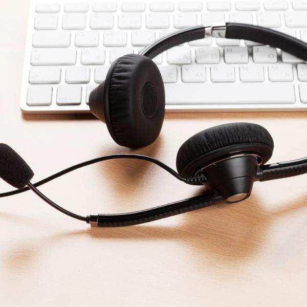 Image of headset and keyboard