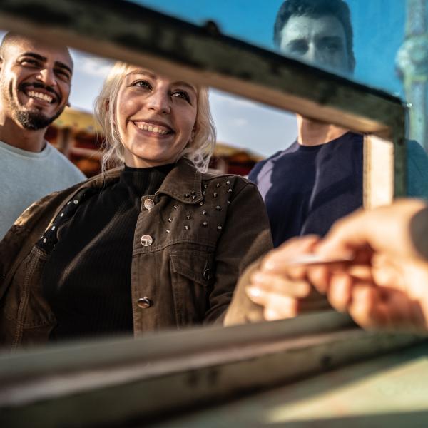 Image of woman getting a ticket